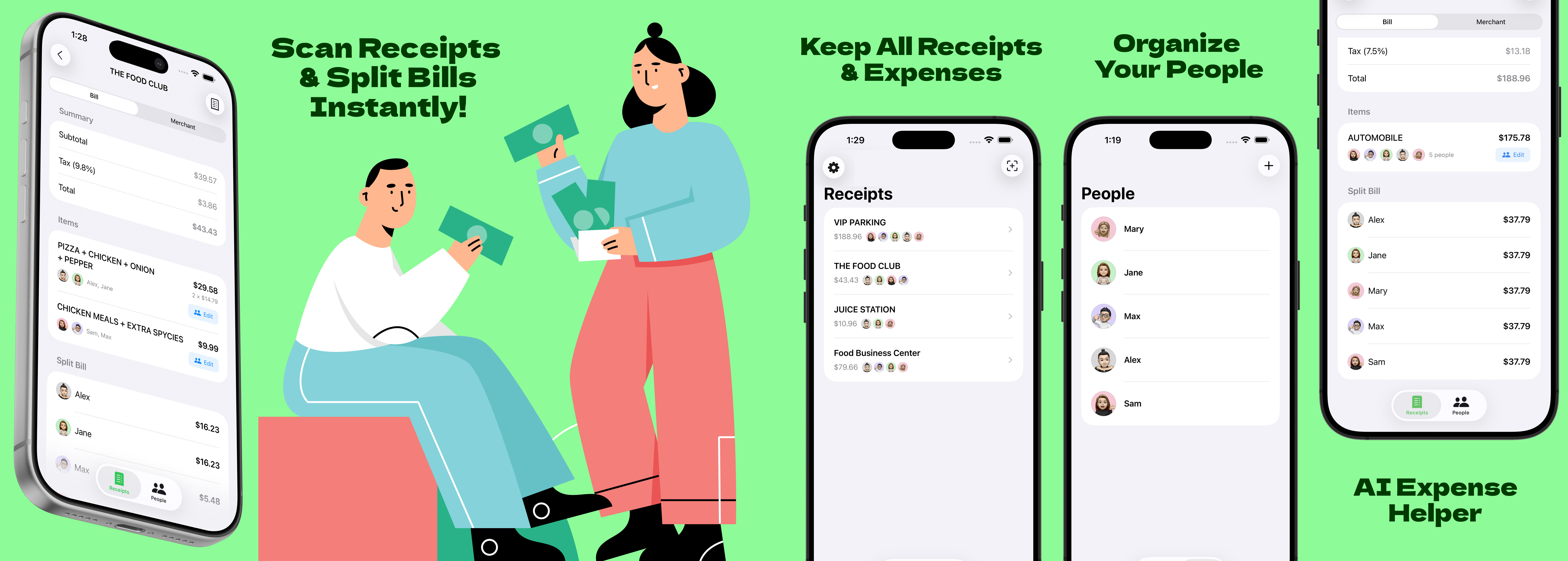 Bill Mate - Split bills with AI app store application bill expense ios receipt