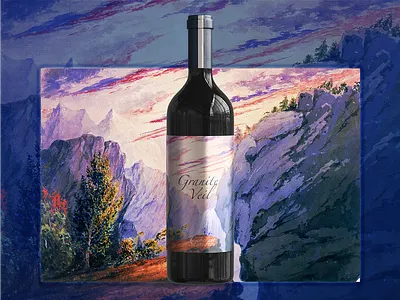 Granite Veil - Wine Label art direction brand design branding design graphic design illustration label label design logo luxury design packaging design photoshop product design typography design visual identity wine wine packaging winery