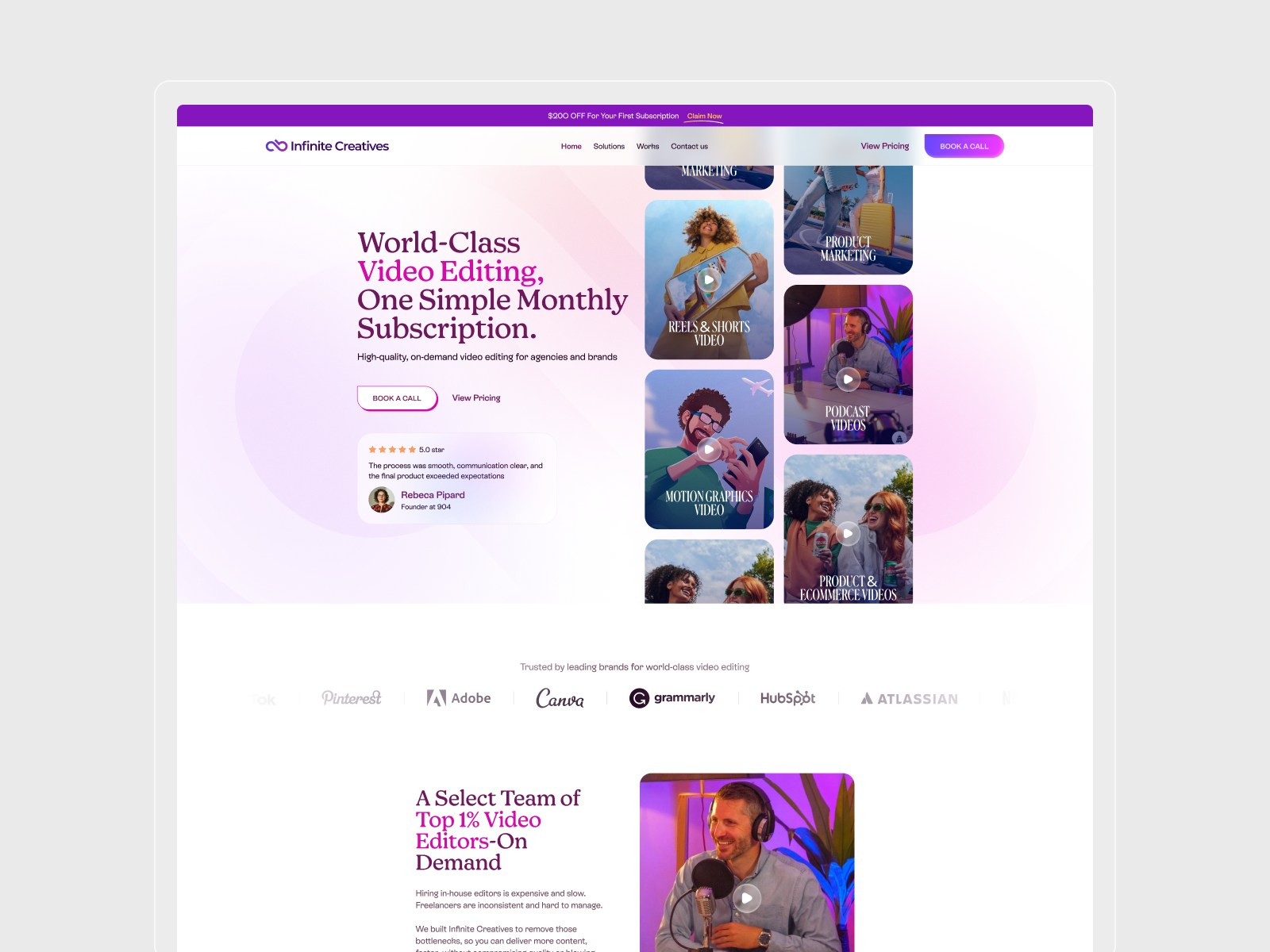 Example of Webflow Website Development Service