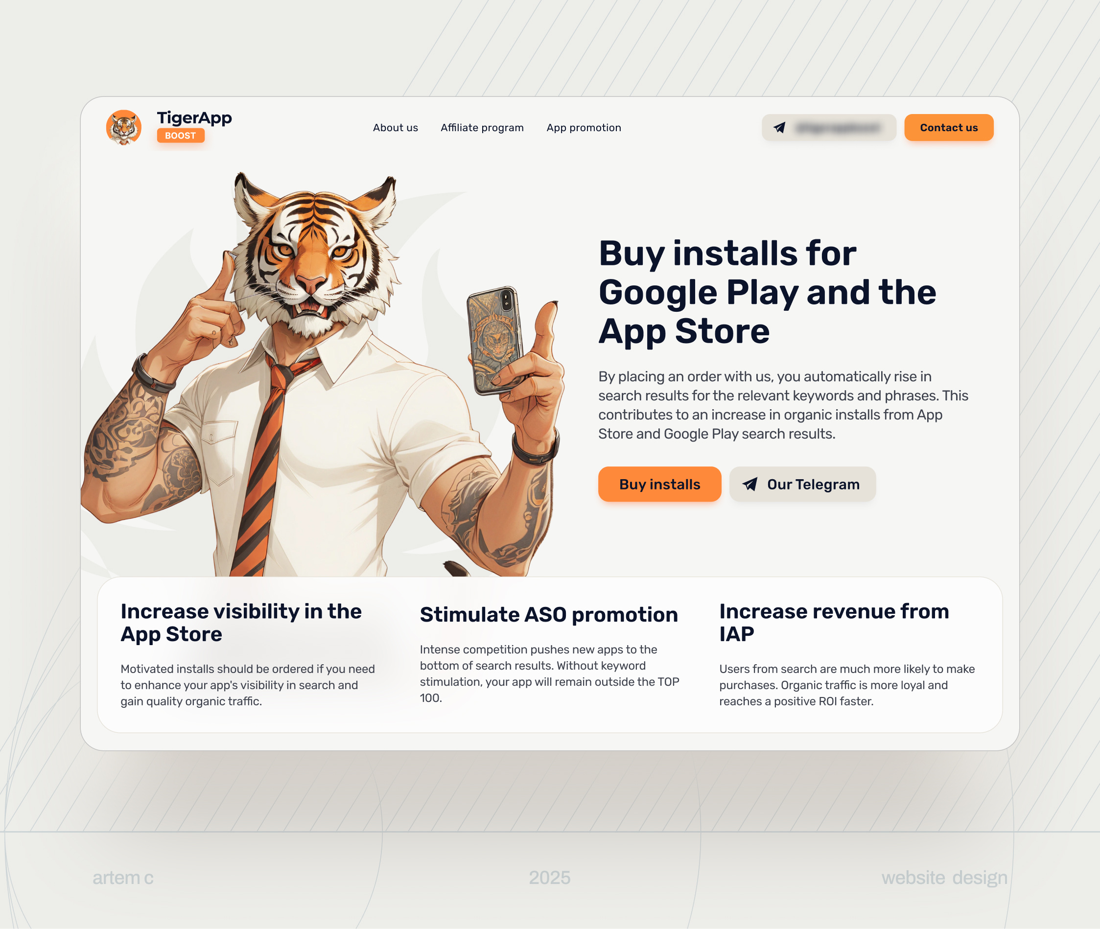 SMM agency landing concept concept graphic design landing ui web