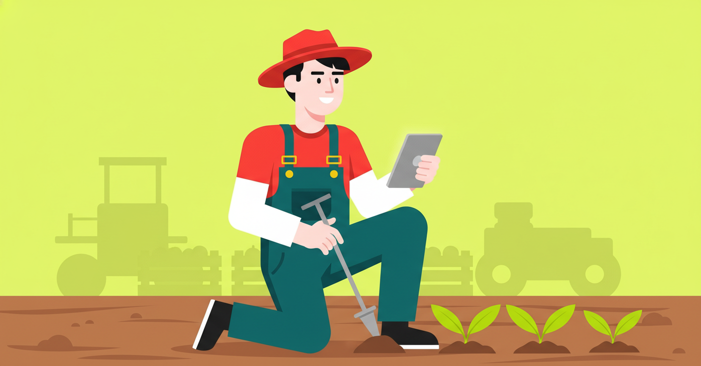 Flat Vector Illustrations: Modern Farming 2 adventure agriculture agritech environment farmer farming illustration machinery modern outdoor vector web