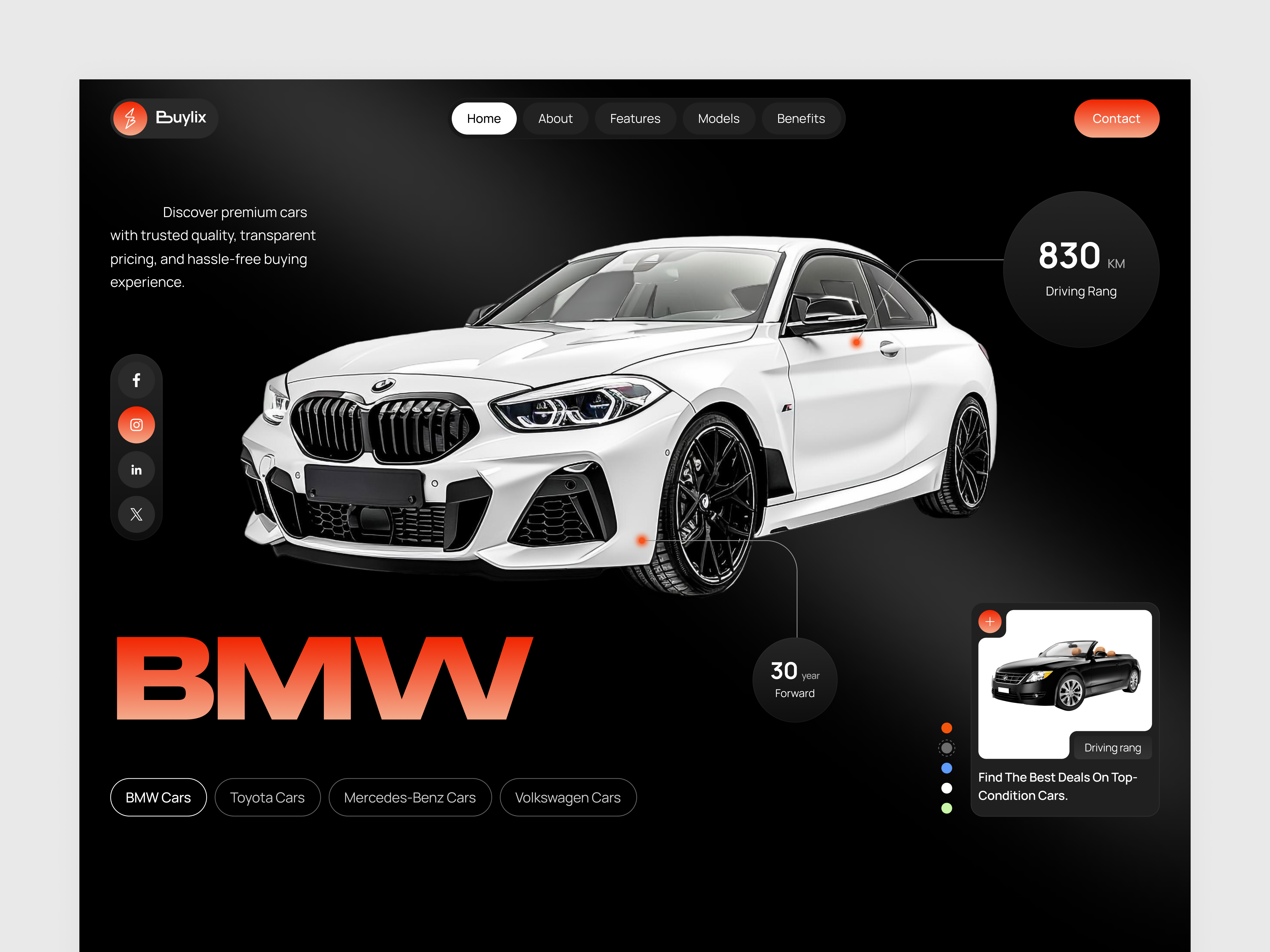 Premium Car Marketplace Website UI | Automotive Web Design automotive ux automotive website design automotive website ui design bmw website design inspiration car marketplace ui car website ui ecommerce website landing page design luxury car website luxury car website design product design vehicle listing ui vehicle marketplace design vehicle marketplace web design web web design website design