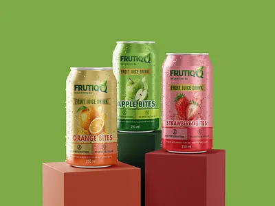 Fruit Flavored Juice Can Label & Branding Design beverage branding brand identity branding design can label design food drink design fruit juice packaging graphic design juice can design label design packaging design product label design product packaging