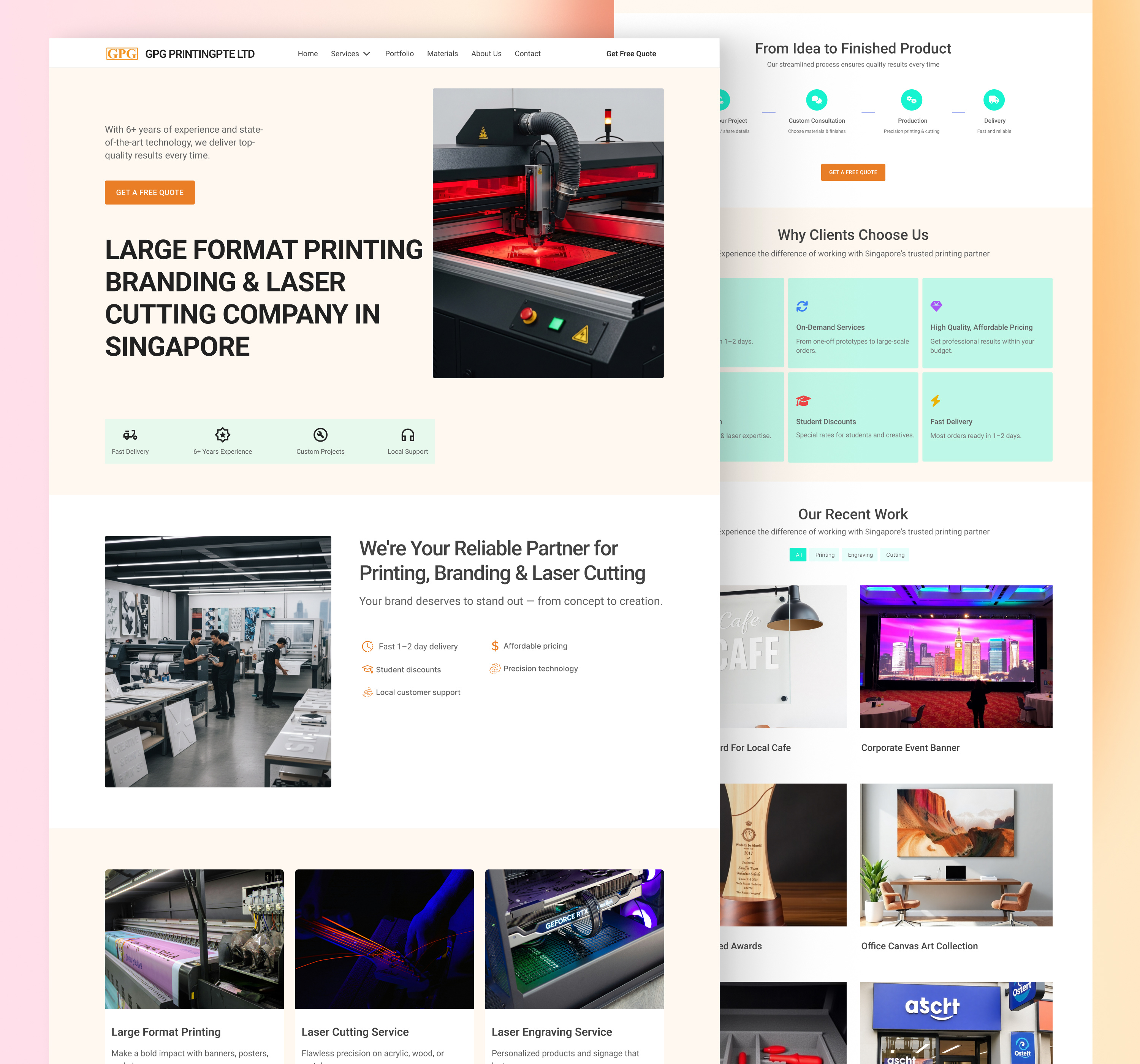 Website Redesign for Printing Company — Conversion-Focused UI/UX branding website business website case study clean ui conversion design figma design framer design landing page design manufacturing website marketing website modern web design portfolio design product design responsive design service website ui design ux design uxwithhadi web ui website redesign
