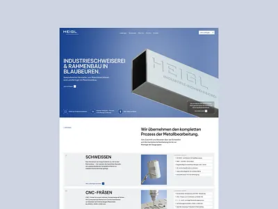 Industrial Website — Full Page Layout b2bwebsite cleandesign corporatedesign gridlayout industrial ui ux website webui