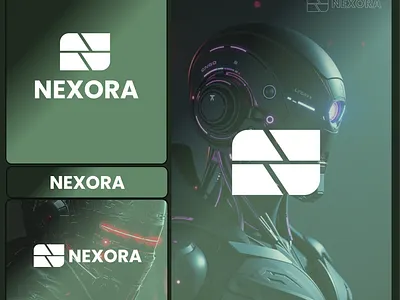 NEXORA — AI & SaaS Logo Concept. ai appicon brandidentity branding digitalbrand fintech futuretech graphic design logo logodesign minimal modernlogo saas startup techlogo ui