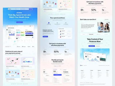 Finance Management Saas Website design concept finance fintech landing page landing page redesign saas uiux web web design website website redesign website ui