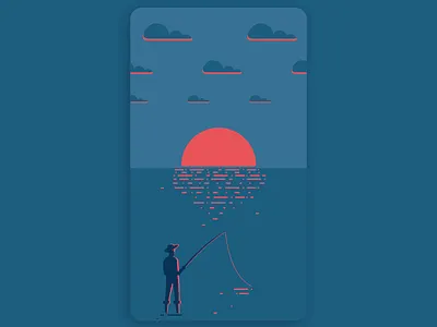 A perfect sunset 2d animation 2d art animation ill illustration minimal design motion graphics visualpoetry