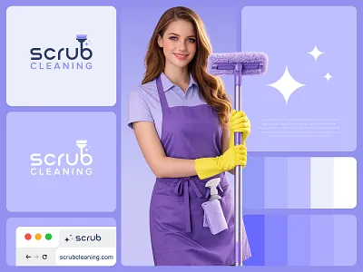 SCRUB CLEANING logo design, cleaning brand logo! abstract logo branding business logo clean logo cleaning cleaning logo cleaning service company logo design graphic design logo logo branding logo design logo presentation minimalist mop icon mop logo simple logo star icon vector