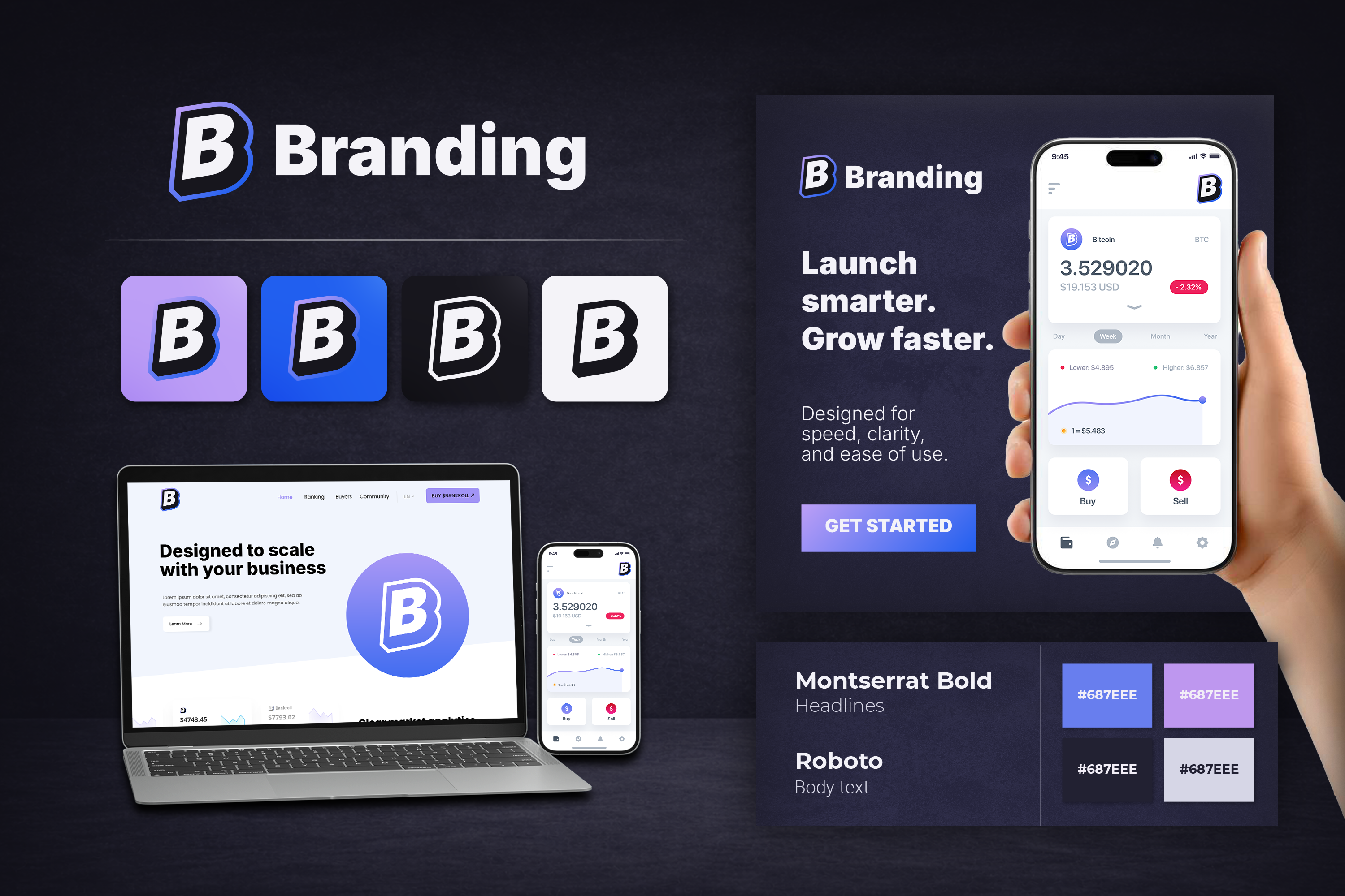 Modern App Branding Mockup : UI, Logo & Marketing Screens app mockup brand template branding branding mockup logo mockup logo template mockup photoshop mockup psd