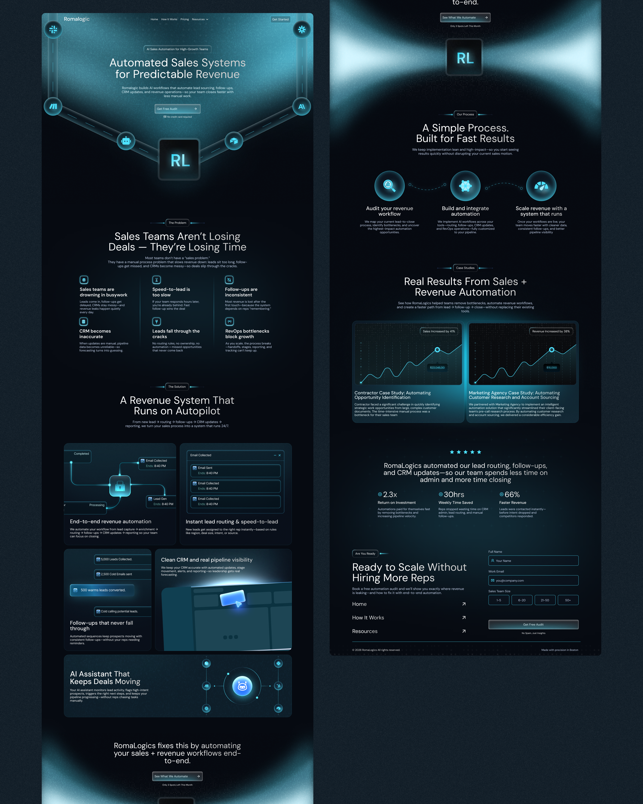 AI Automation Agency Landing Page ai ai agency automation dark dark landing page graphic design landing page talha ui web design