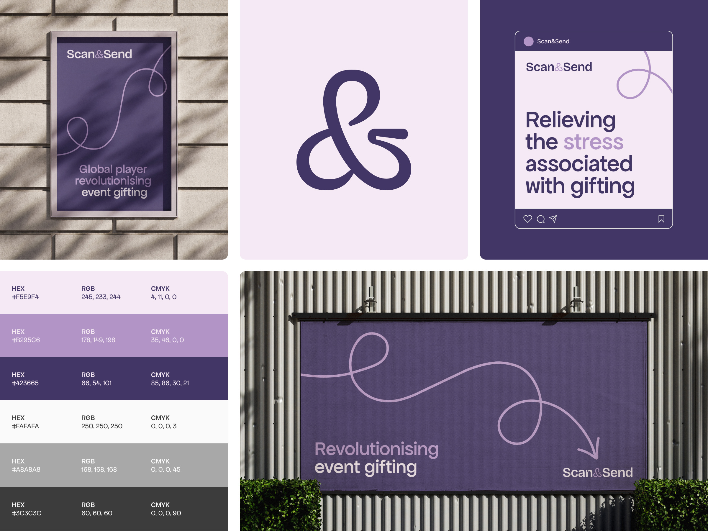 Scan&Send - Brand identity app billboard branding finance minimal poster symbol wedding