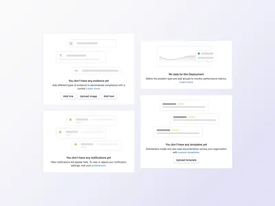 Empty state cards empty state product design ui