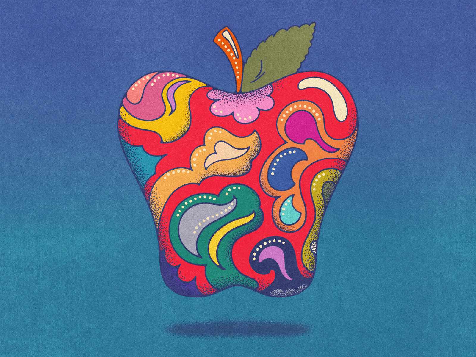For the Love of Animated Apples 70s animated gif animation apple colorful cute illustration food illustration fruit illo illustrator livelyscout patterns playful procreate psychedelic retro vintage illustration