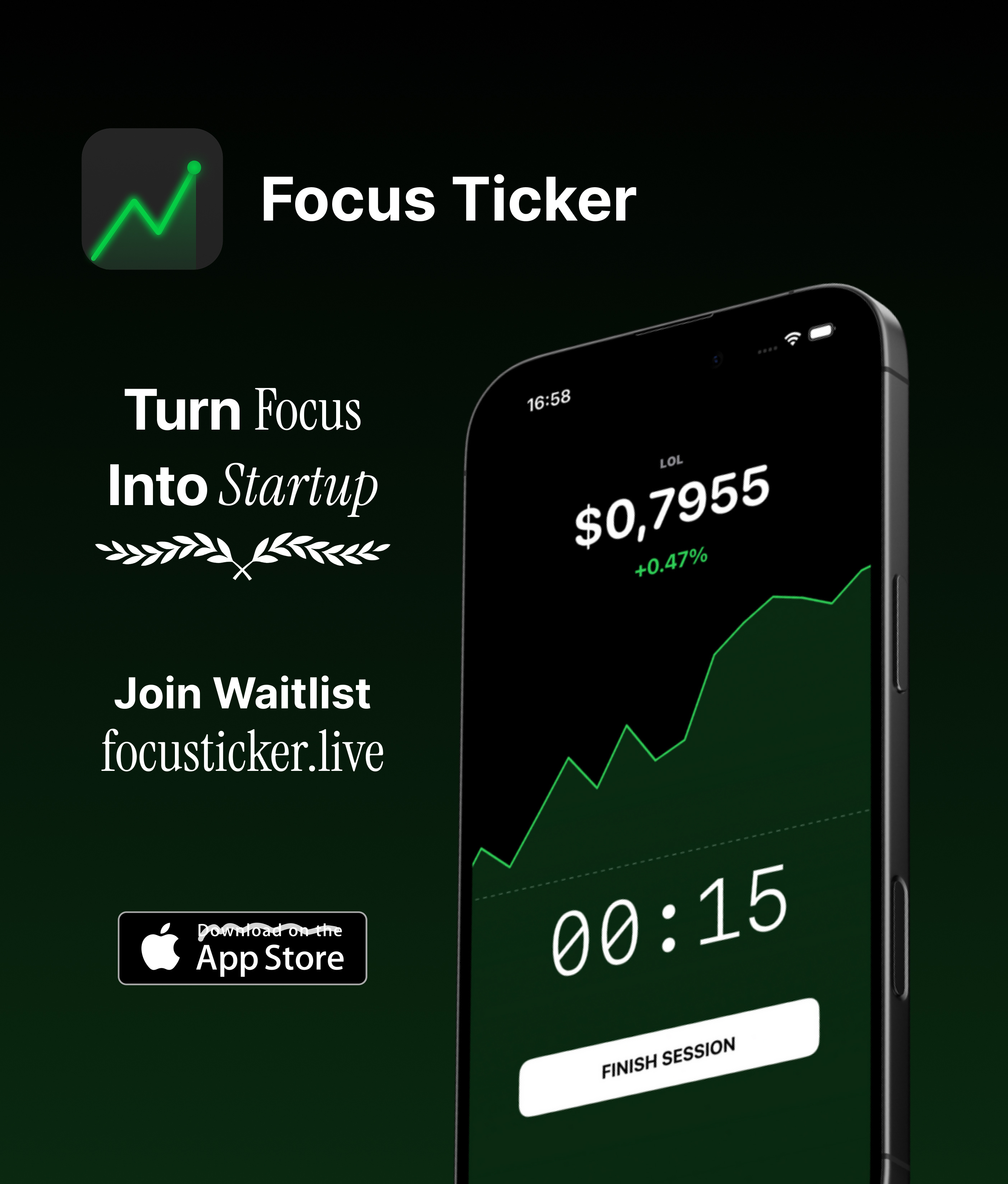 Focus Ticker - Focus App UI/UX Design app branding focus focus app focus app design focus app mobile focus app ui focus app ui ux minimal minimal focus app design mobile mobile focus mobile ui ux study focus app design u ui ux