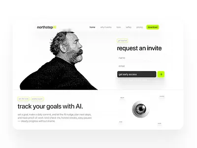 Northstep AI - Visual Identity branding design dither graphic design logo ui ux visual identity webdesign website