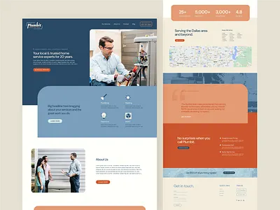 Plumbit Homepage design homepage landing page mockup plumbing ui ux web design website