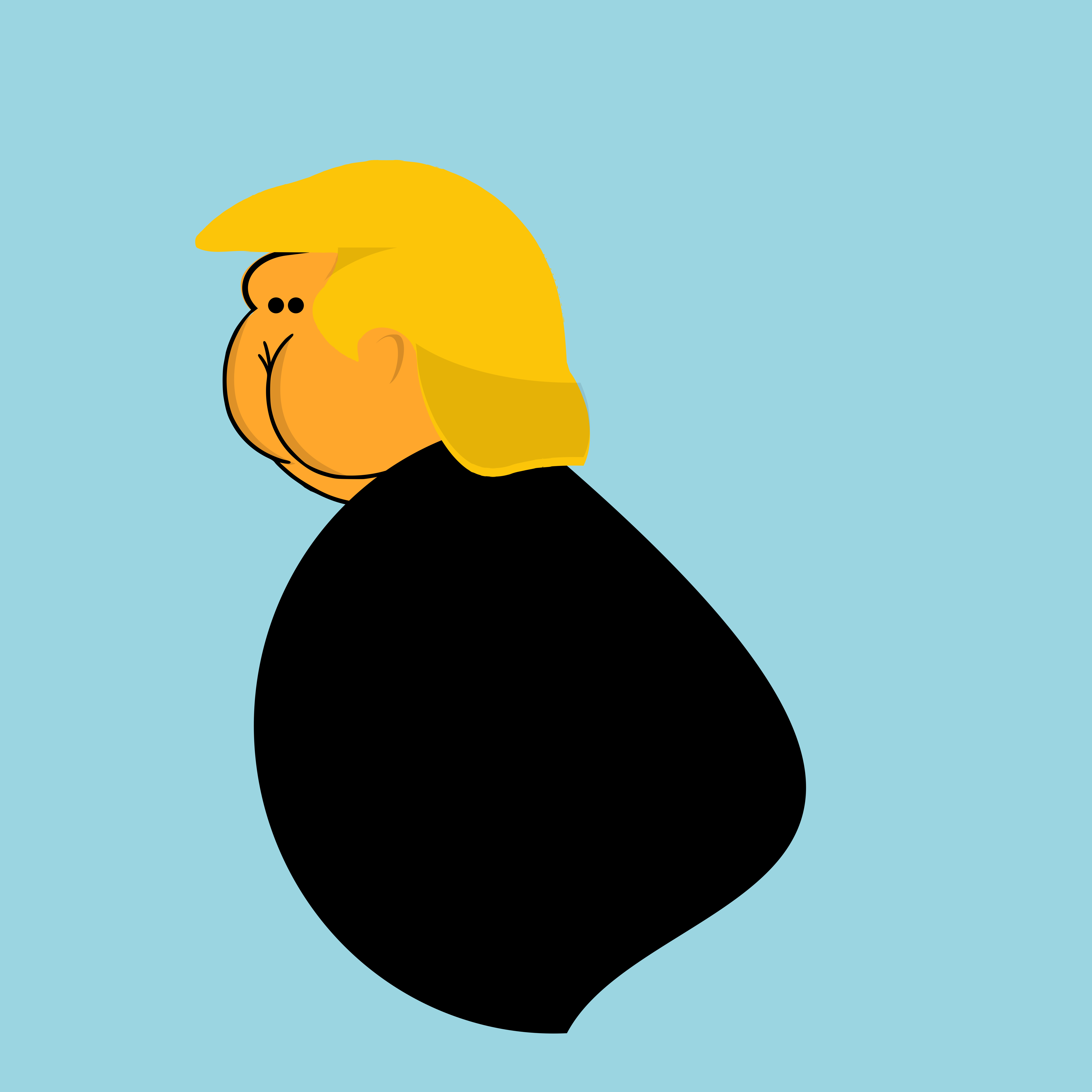 one man human centipede bullshit doodle illustration one man human centipede rump shite shunte88 trump vector