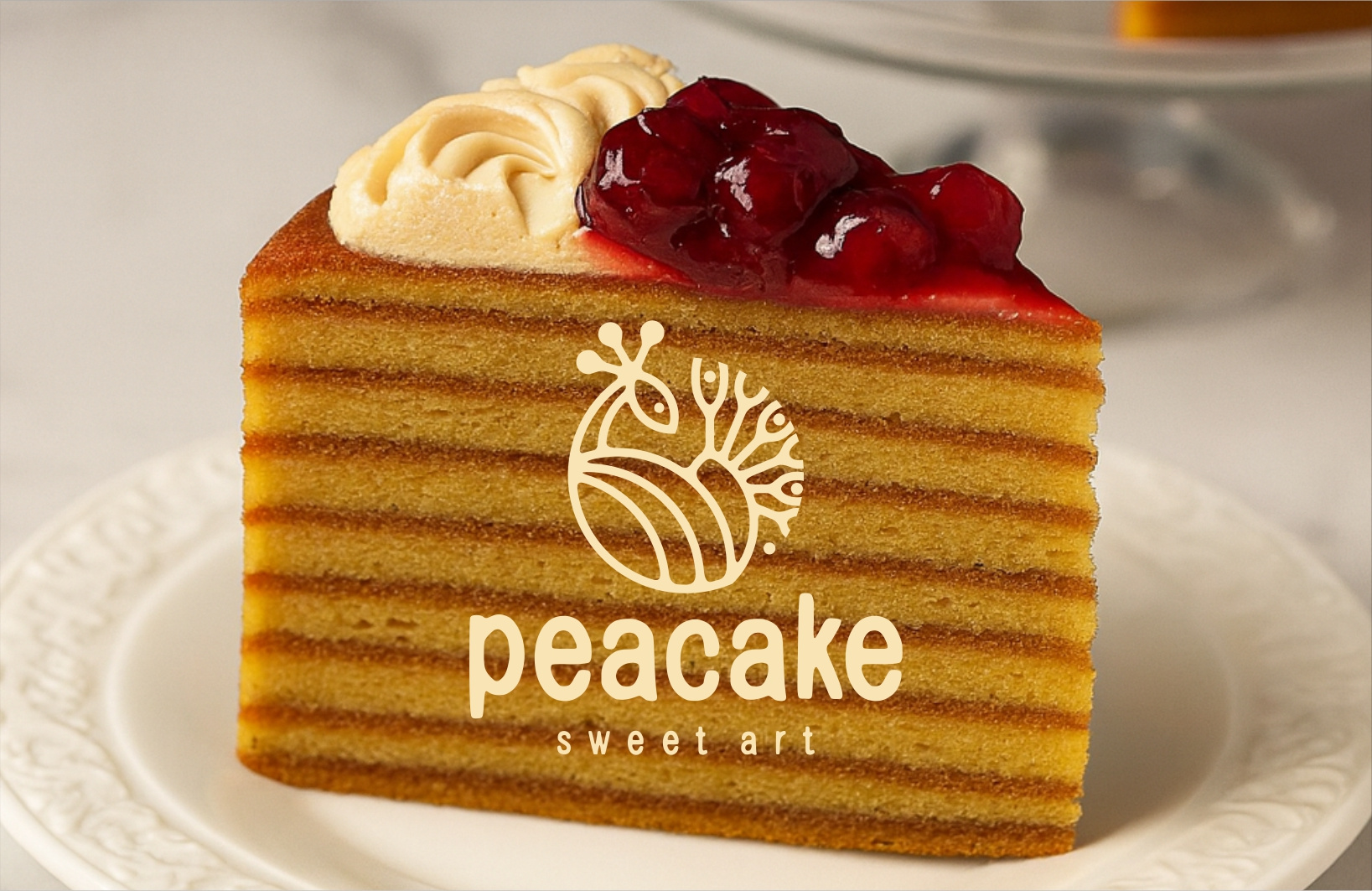 PEACAKE Brand Guide bakery brand guide branding cake classic design elegant food graphic design illustration logo package vector