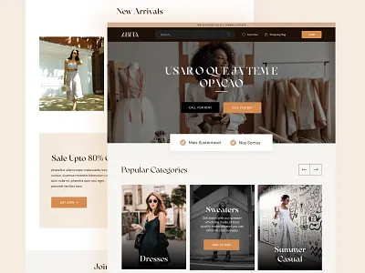 ABITA Fashion Website Design agency page design graphic design landingpage ui website