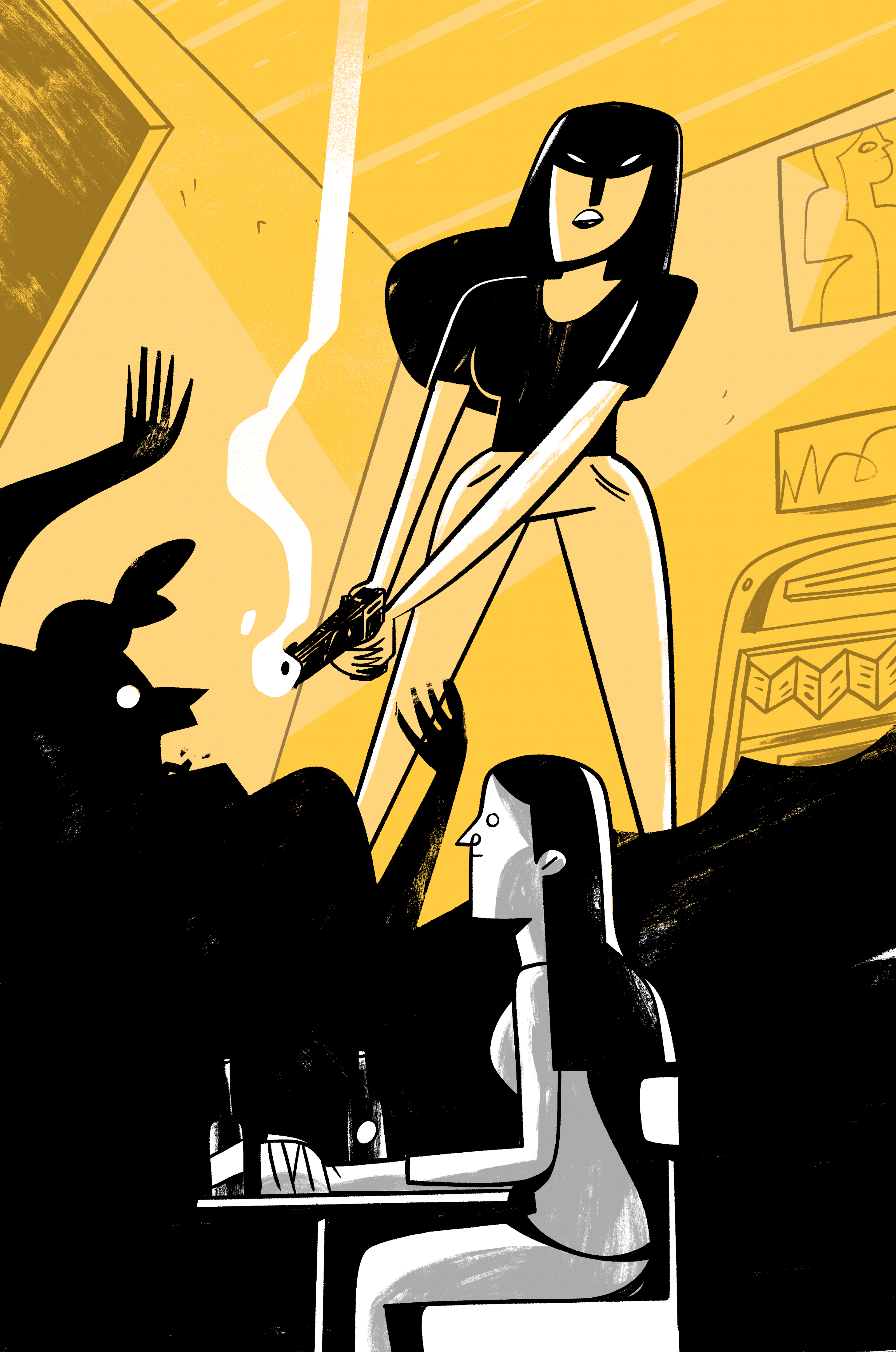 El Edén I.A.P. interior illustrations book illustration character design cover cover illustration crime novel illustrations femme fatale illustration neo noir noir