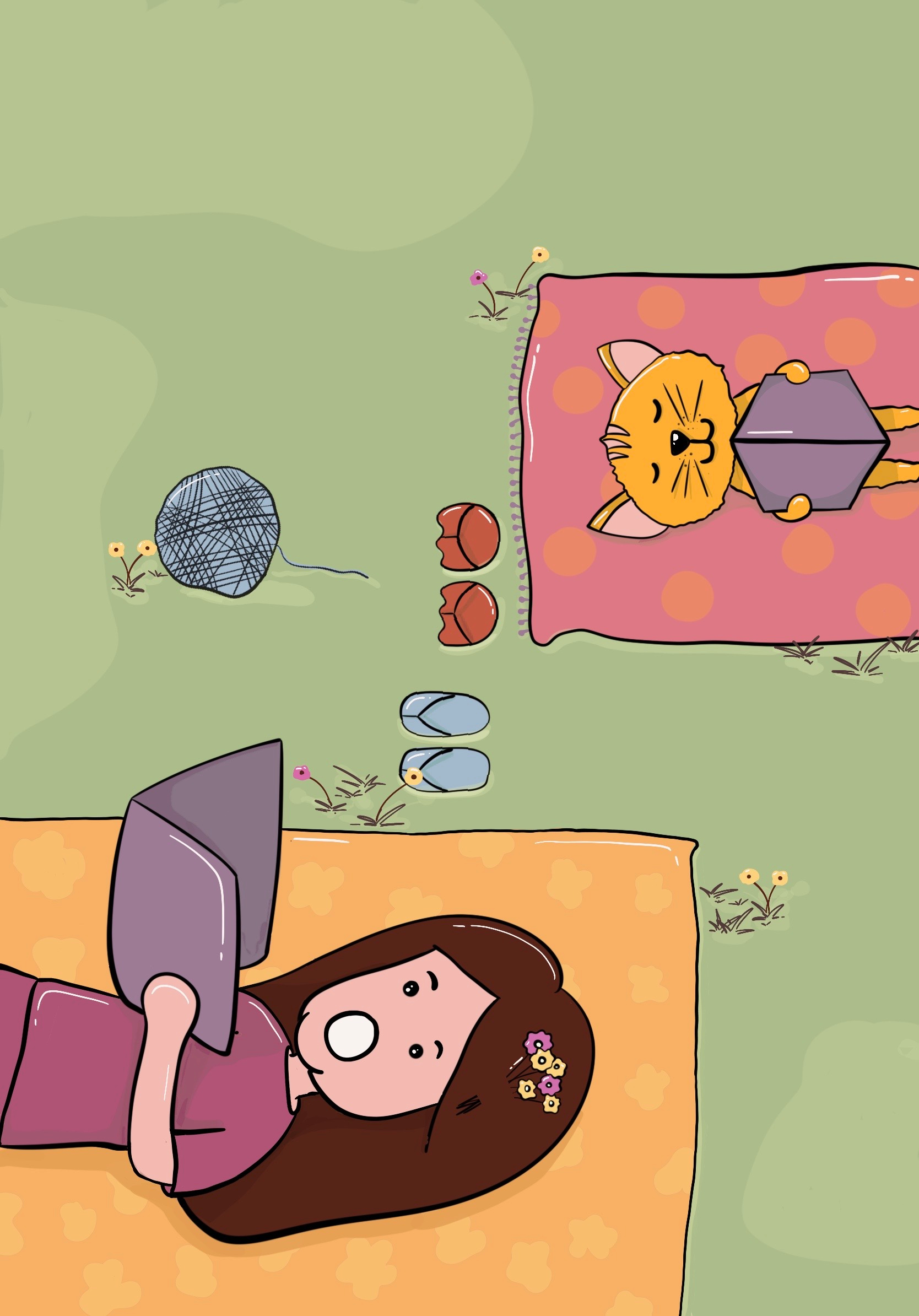 Read with me art cat character design cute drawing graphic design illustration read solid vector