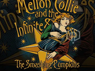 Mellon Collie and the Infinite Sadness - The Smashing Pumpkins artwork branding commissionwork coveralbum illustration merchandise music outdoorapparel thesmashingpumpkins tshirt