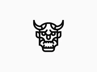 Oni Logo beast branding demon design fantasy geometry graphic design icon identity illustration logo minimalist modern monster mystic simple symbol visual