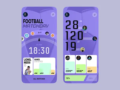 Football Dashboard Exploration App UI app design bet betting dashboard football game interface live live score match messi mobile mobile app mobile design premier league product score card sports app stats ui design