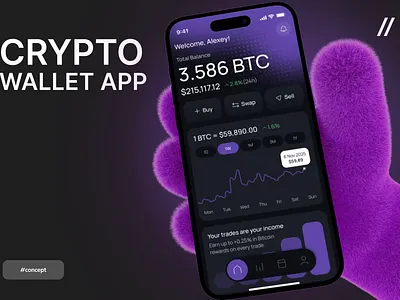 Crypto Wallet Mobile iOS App Design ai ai app android app app design assistant chatbot crypto dashboard dashboard design design finance app fintech ios mobile mobile app mobile ui ui ux wallet