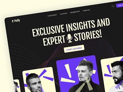 Podcast Landing Page Hero Section design header hero hero section landing landing page podcast ui uiux ux web web header web ui webdesign website webui