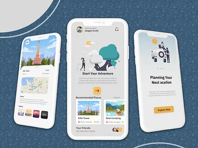 Travel App Design Concept app design concept graphic design travel app design ui ui design ui layout