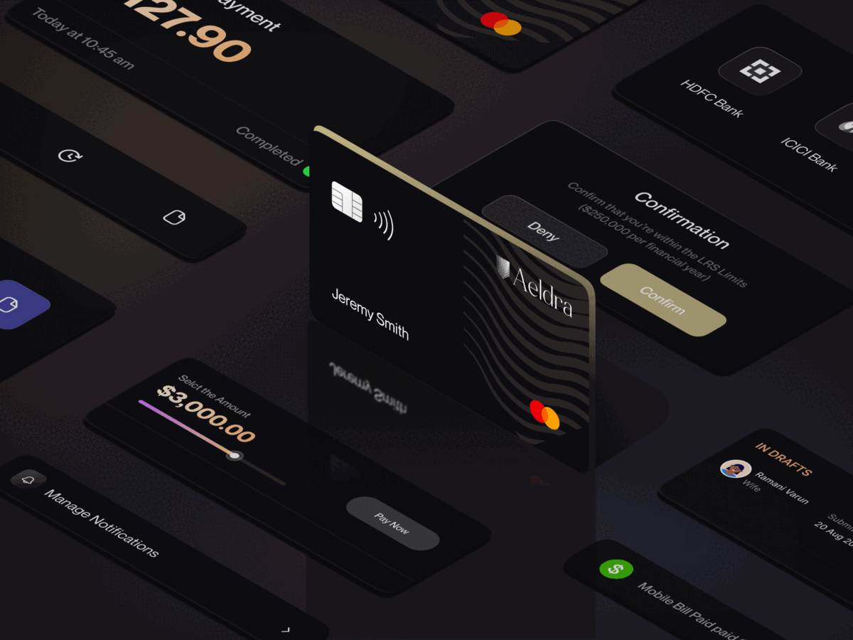 Aeldra Website Design animation banking brand design branding finance graphic design iconography mobile ui modern payments typography ui ux website