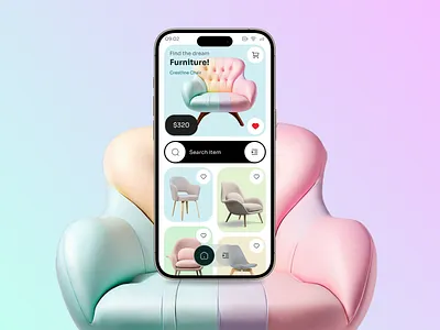 Furniture Shopping Mobile App UI Design app app design chair decor ecommerce furniture furniture app interior design ios mobile app mobile app design online store shop store ui ux