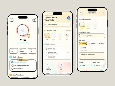 Pet management app design app branding design graphic design illustration logo typography ui ux vector