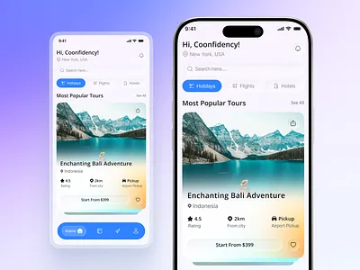 Travel App UIUX — Holiday & Tour Booking Experience interface product service startup ui ux web
