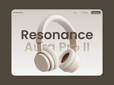Luxury Audio Product Website UI — Modern Headphones Landing Page audioproduct branddesign creativeui designinspiration designstudio digitaldesign dribbble ecommerce figmadesign headphones landingpage luxuryui minimalui modernweb productdesign uidesign uiux uxdesign webdesign websiteinspiration