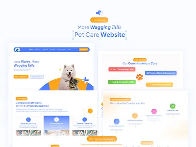 Pet UI Web Design graphic design pet ui web website