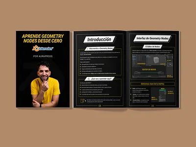 Blender Geometry Nodes eBook Design | Procedural Guide 3d design adobe indesign blender book layout cg design content design cover design digital publishing ebook design editorial design educational design geometry nodes guide design layout design procedural design publication design technical illustration