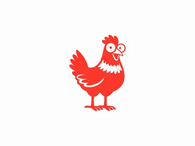 Goofy Rooster Logo branding cartoon character chicken design farm food goofy icon identity illustration kids logo mark mascot playful restaurant rooster symbol vector