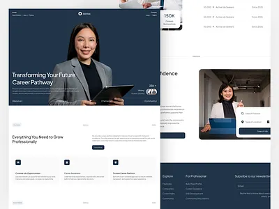 JobHive - Jobseeker Website Design career job job seeker landing page ui ui design uiux uiux design web web design website website design work