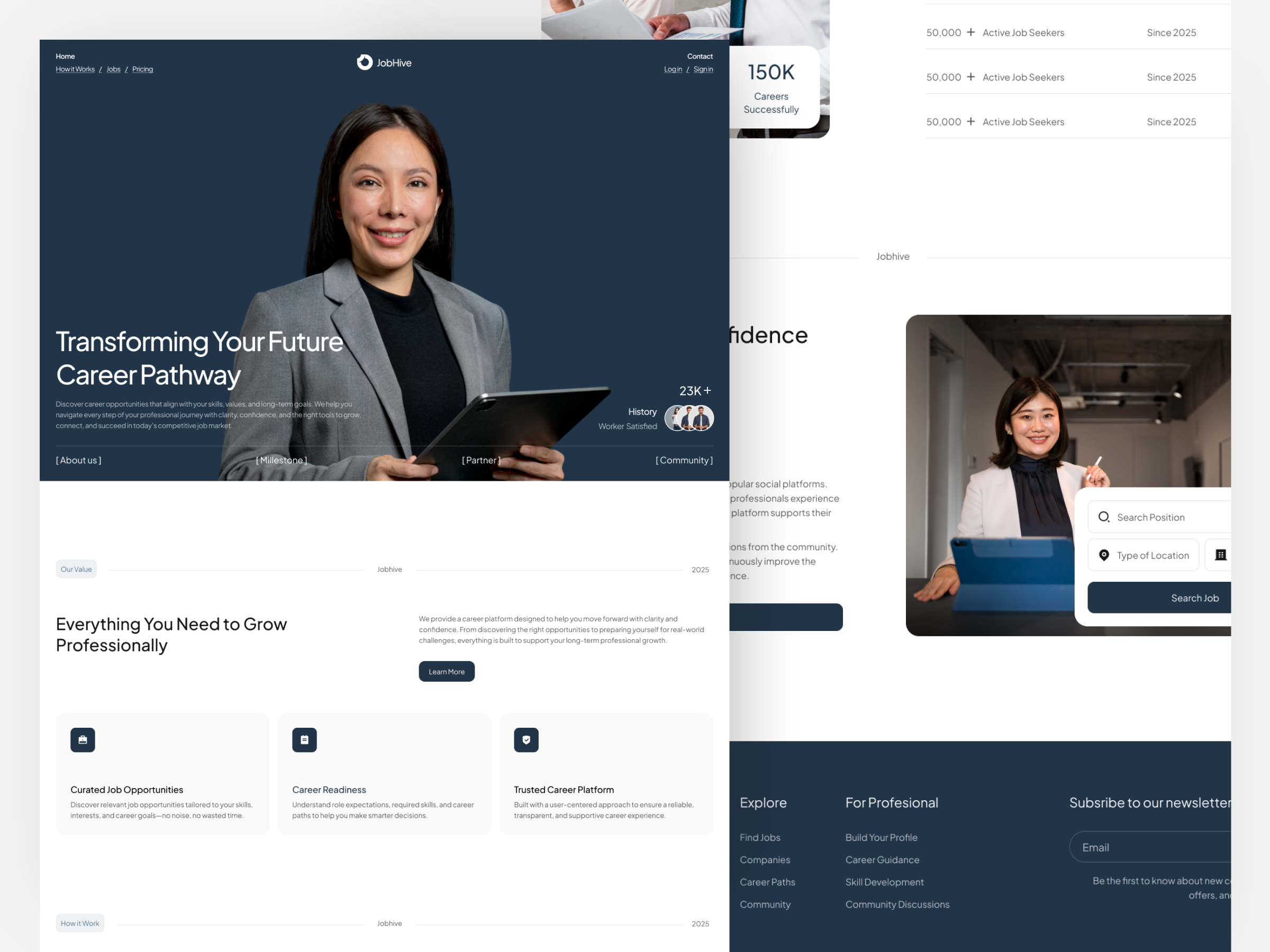 Example of Company Profile Website Full UI Design