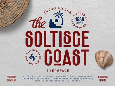 Soltisce Coast Typeface design font fonts illustration letteing typeface vintage