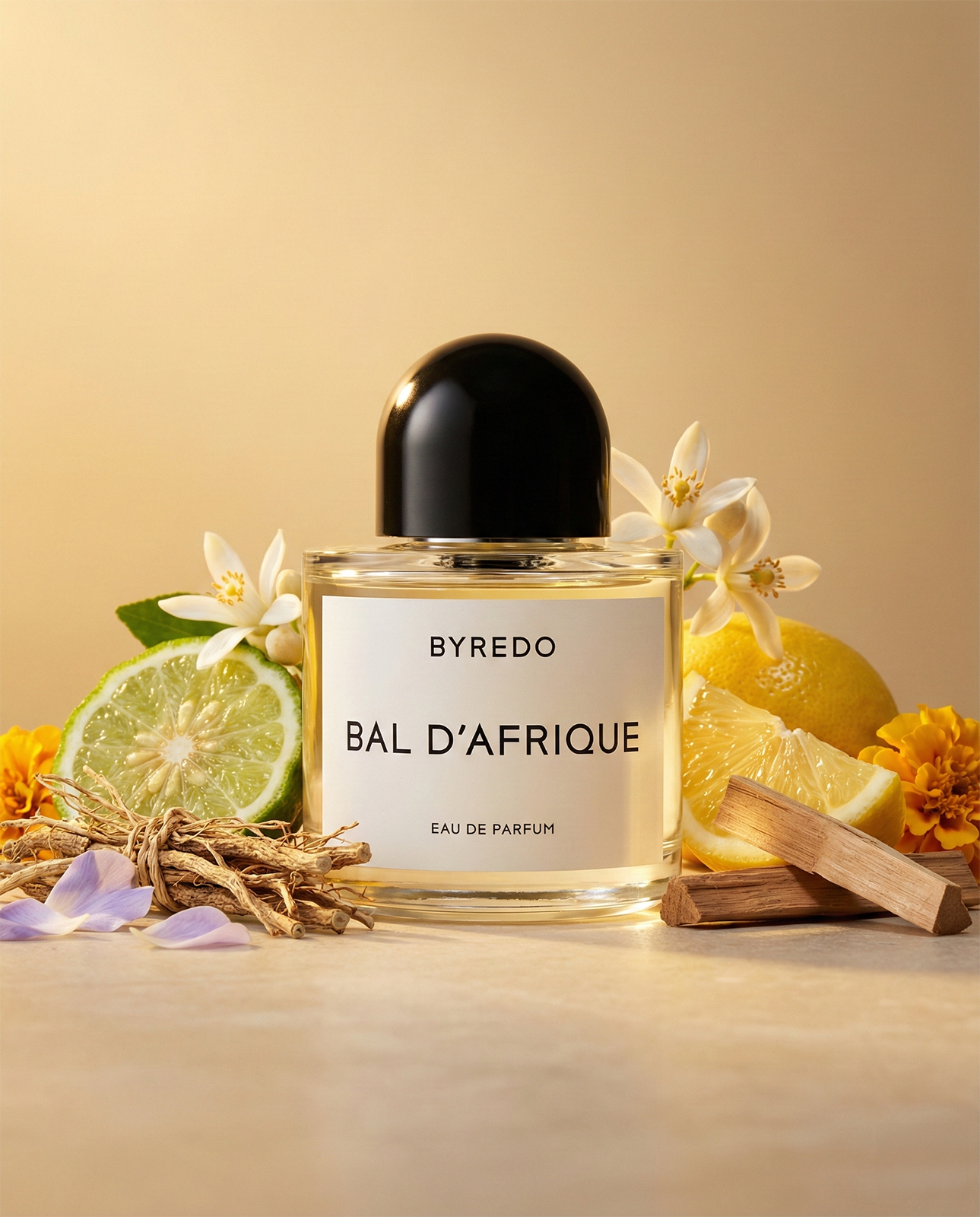 Byredo Bal d'Afrique product visualisation 3d 3dmodeling branding c4d cinema4d design graphic design illustration logo redshift ui