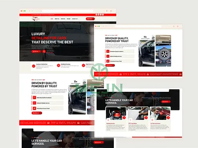 Auto Detailing Website UI & UX Design 3d animation branding graphic design ui