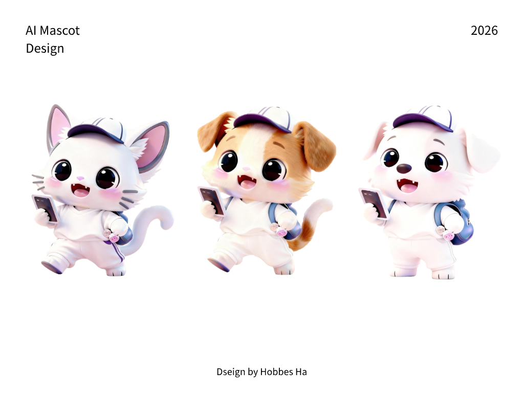 AI Mascot Design 3d app design icon ui