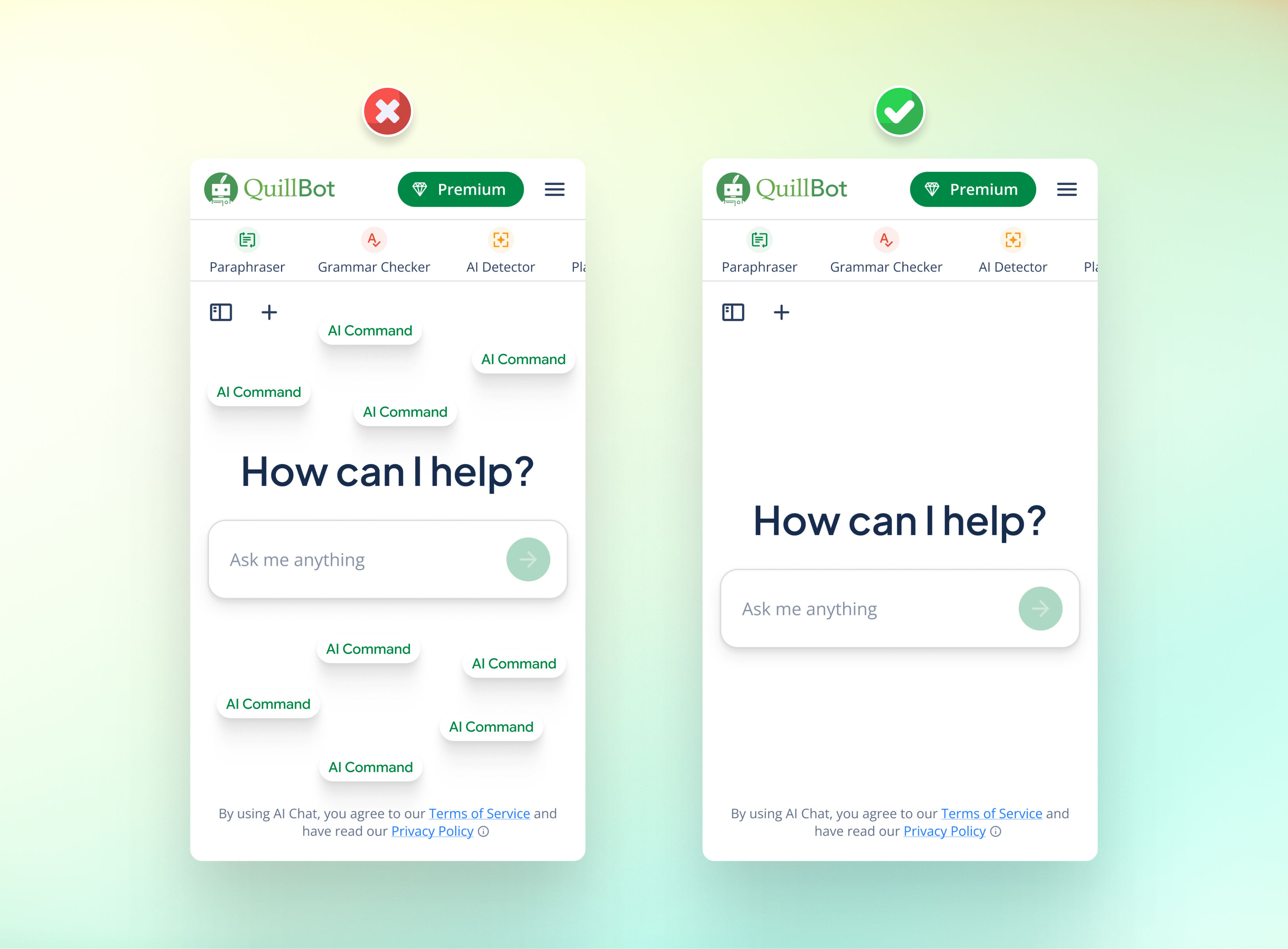 QuillBot AI Chat Product Design ai animation b2b b2c branding chat design figma graphic design minimal motion graphics product product design ui uidesign uiux ux uxdesign visual design