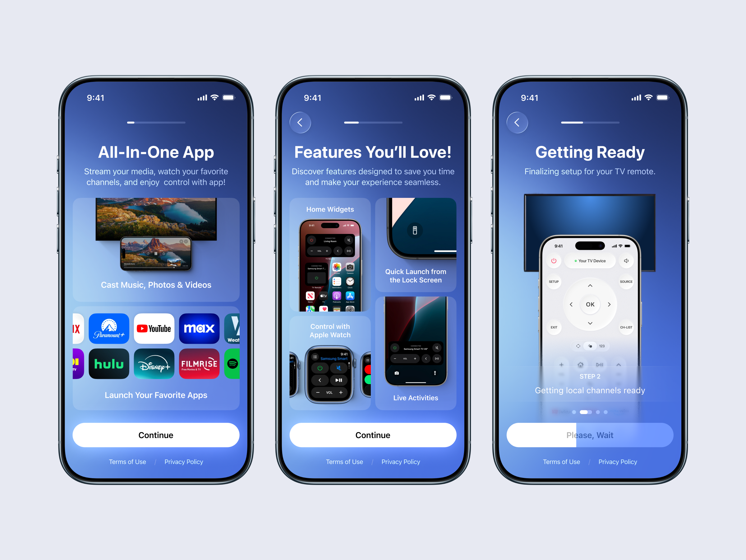 Universal Remote Control TV — Onboarding & Setup Experience app connect connection control device login mobile network onboarding pairing permissions remote samsung setup sign smart sync tv ui ux