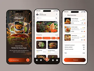 Food Delivery Mobile App app app design business business app food app food delivery app food delivery mobile app food dellivery food ordering app interface mobile app shop