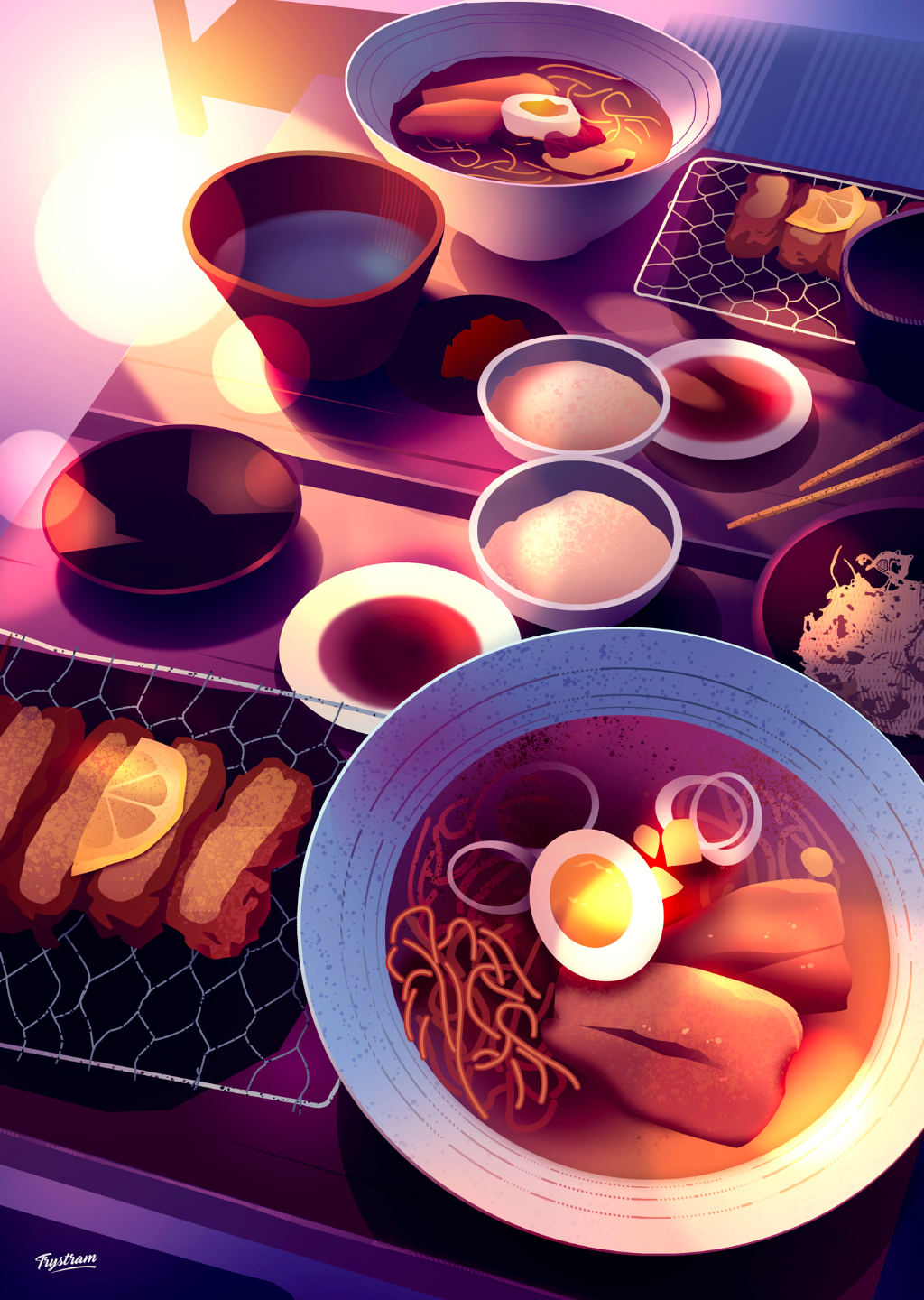 Yummy editorial food foodillustration illustration japan lifestyle light rame travelillustration